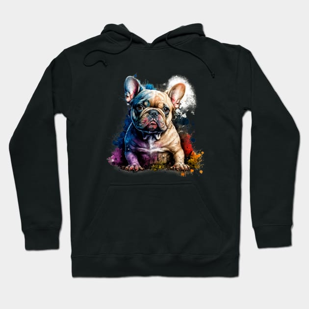 French Bulldog Puppy Frenchy doggy dog Hoodie by Buff Geeks Art